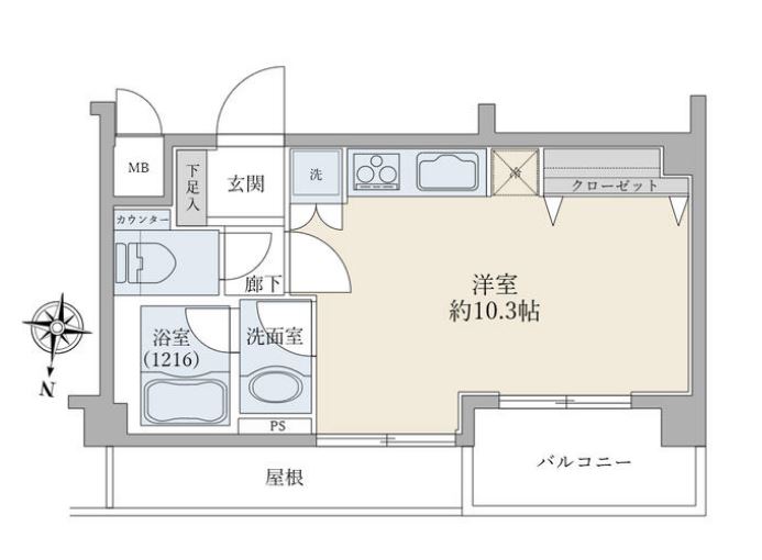 デュオ・スカーラ麹町　506号室　間取り