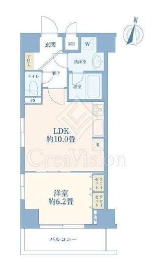 デュオ・スカーラ麹町　601号室　間取り