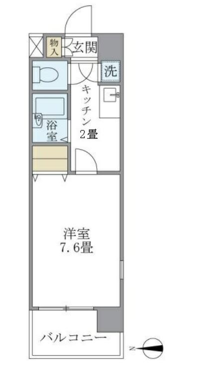 イーストコート芝　201号室　間取り