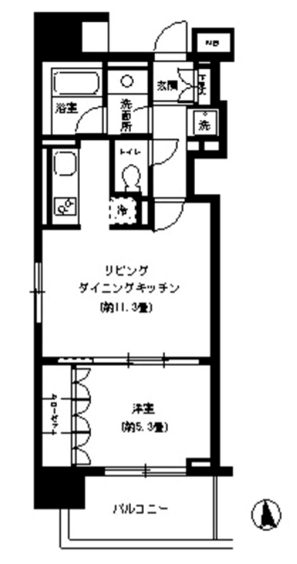 KDXレジデンス芝公園　401号室　間取り