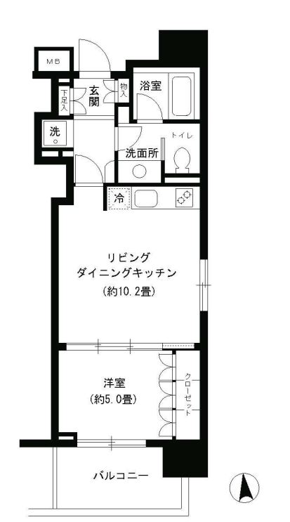 KDXレジデンス芝公園　604号室　間取り
