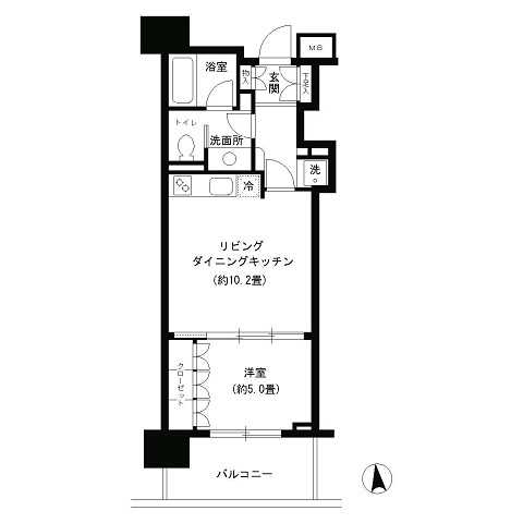 ＫＤＸレジデンス芝公園　503号室　間取り