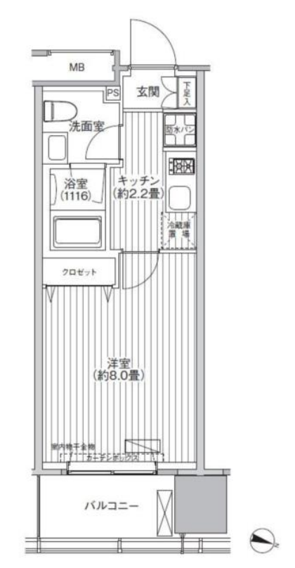 桜ヒルズ九段北　604号室　間取り
