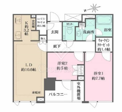 ザ・パークハウス西麻布レジデンス　310号室　間取り