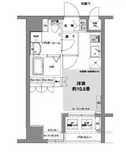 コンフォリア芝公園　203号室　間取り