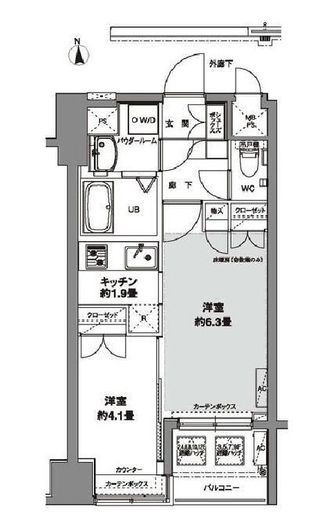 コンフォリア芝公園　504号室　間取り