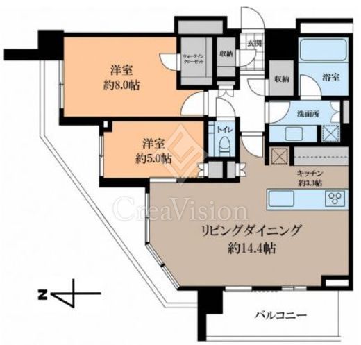 グランドメゾン白金の杜ザ・タワー　20F1号室　間取り