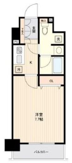 プレール・ドゥーク京橋　702号室　間取り