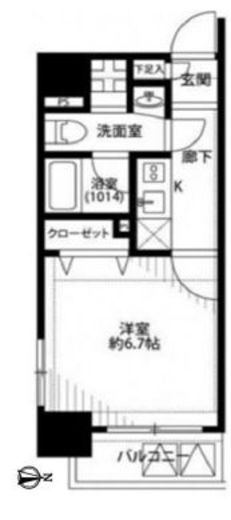 プレール・ドゥーク京橋　804号室　間取り