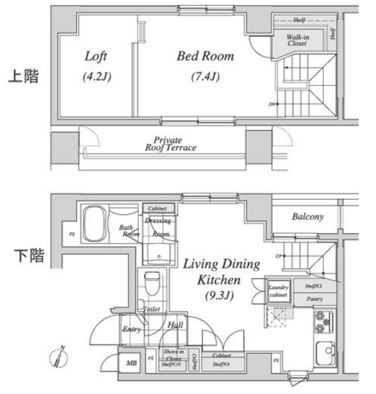 レジディア神田　1202号室　間取り