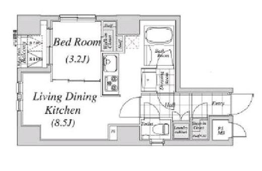 レジディア神田　701号室　間取り
