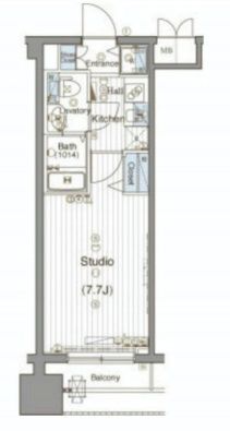 グランド・ガーラ神田　1010号室　間取り