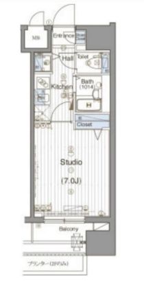 グランド・ガーラ神田　408号室　間取り