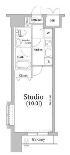 グランド・ガーラ神田　817号室　間取り