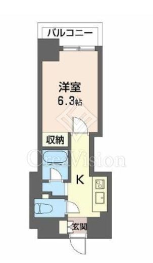 エスティメゾン神田　1101号室　間取り