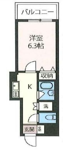 エスティメゾン神田　1102号室　間取り
