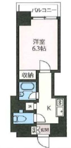 エスティメゾン神田　301号室　間取り