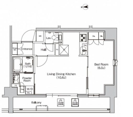 プラウドフラット外神田　808号室　間取り
