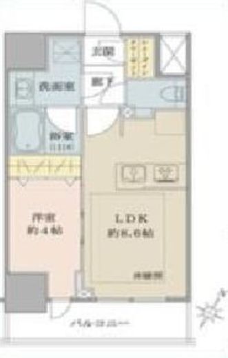 シティインデックス神田　1302号室　間取り