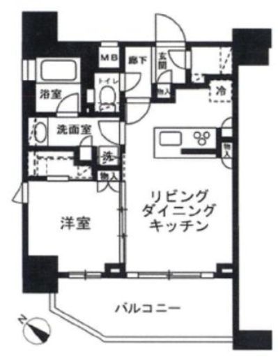 シティインデックス神田　708号室　間取り