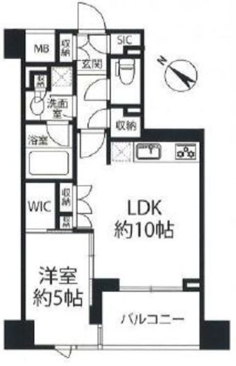 サンウッド赤坂丹後町　802号室　間取り