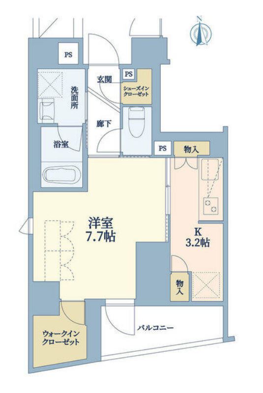 フェルクルール秋葉原　601号室　間取り
