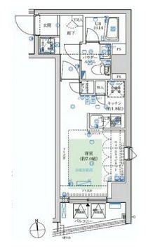フェルクルール秋葉原　303号室　間取り