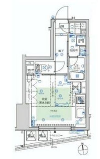 フェルクルール秋葉原　3F1号室　間取り