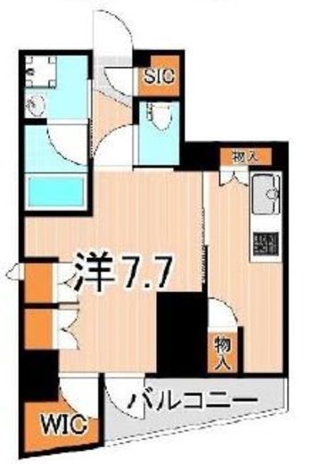 フェルクルール秋葉原　801号室　間取り