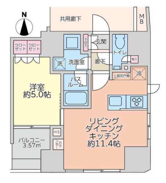 オープンレジデンシア千代田東神田　602号室　間取り