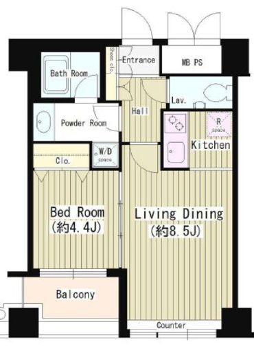 Wat's白金　703号室　間取り