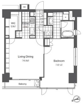 レジデンス白金パークフロント　802号室　間取り