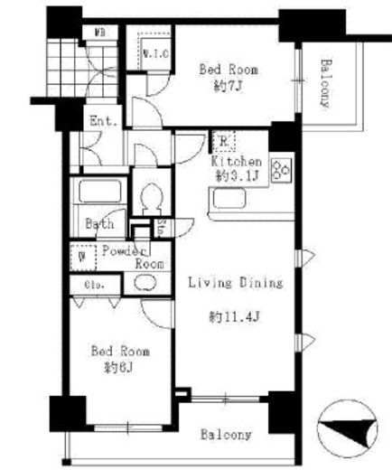 神田リープレックスリズ　502号室　間取り