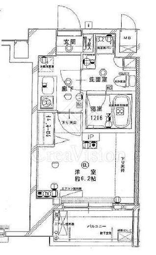 神田リープレックスリズ　204号室　間取り
