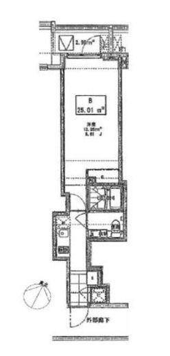 パティオ神田　702号室　間取り