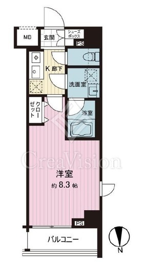 ガリシアレジデンス芝公園　201号室　間取り