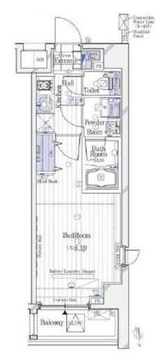 ガリシアレジデンス芝公園　401号室　間取り