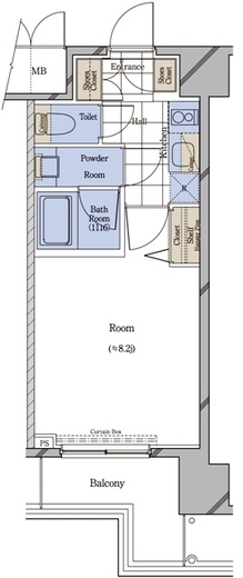 コンシェリア芝公園マスターズヴィラ　1106号室　間取り