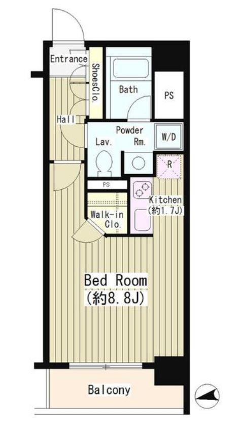 シティカレント大手町　904号室　間取り