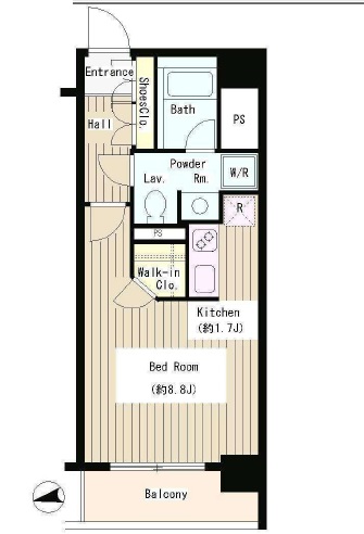 シティカレント大手町　904号室　間取り