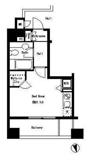 シティカレント大手町　905号室　間取り
