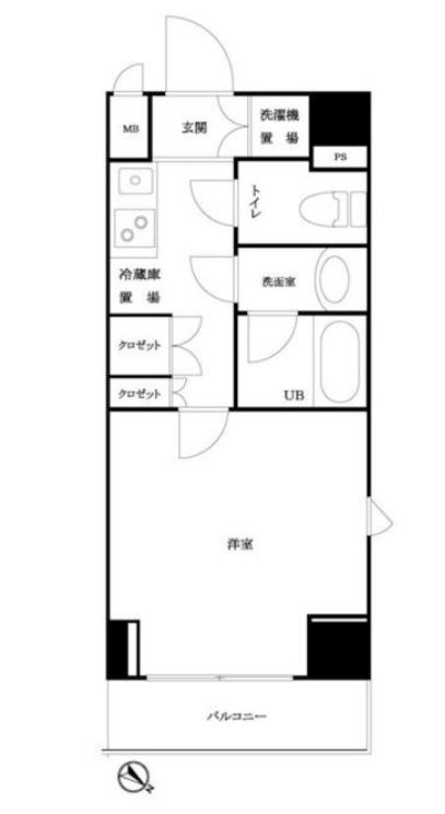 ルーブル三田　505号室　間取り