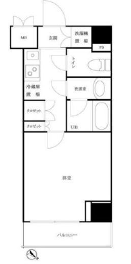 ルーブル三田　402号室　間取り