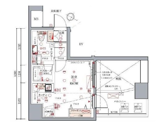 デュアレス千代田三崎町　1003号室　間取り