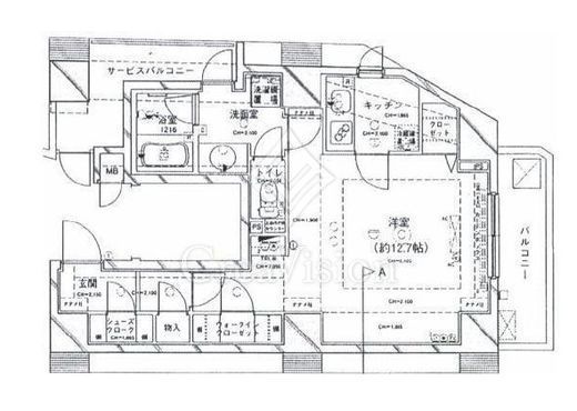 パレステュディオ六本木　1301号室　間取り