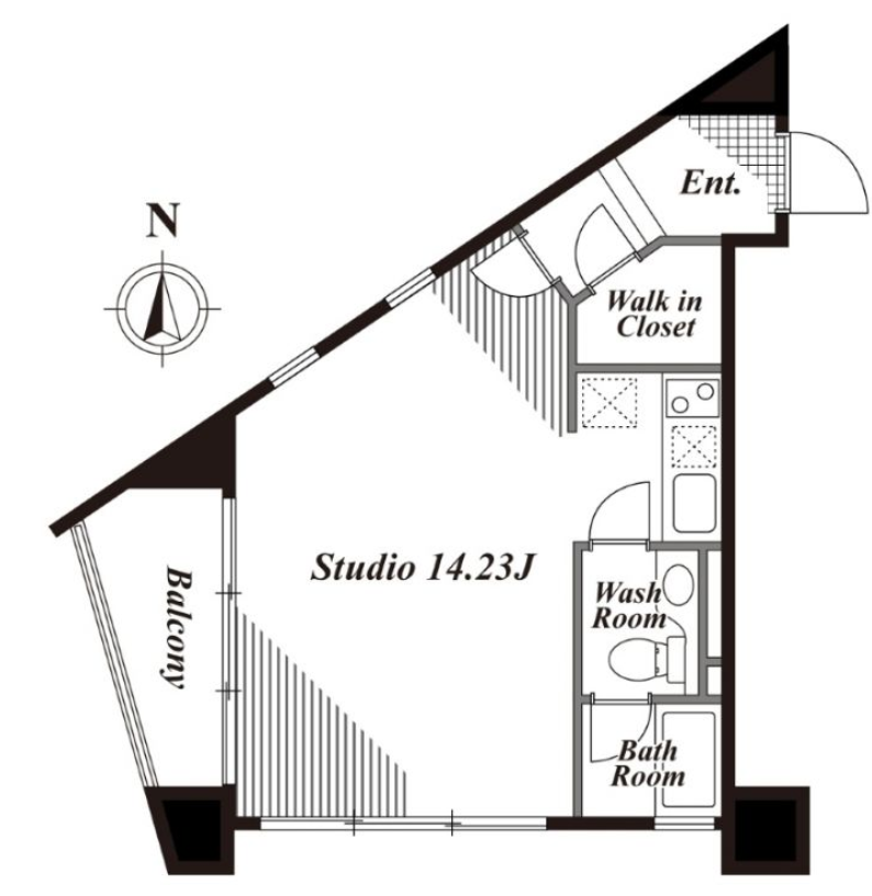 キャビンアリーナ南青山　801号室　間取り