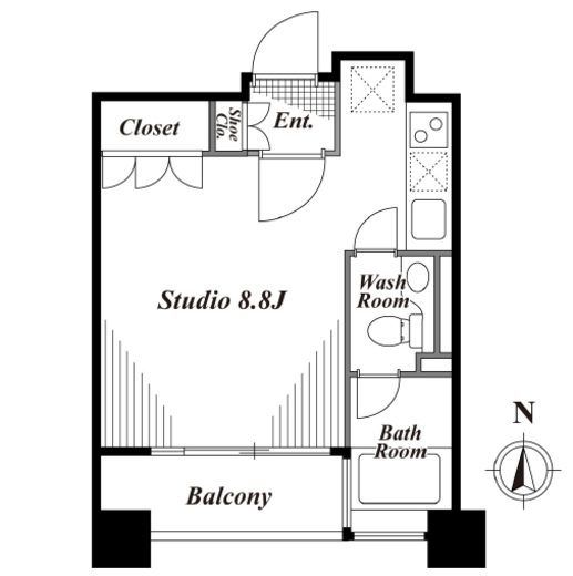 キャビンアリーナ南青山　1302号室　間取り