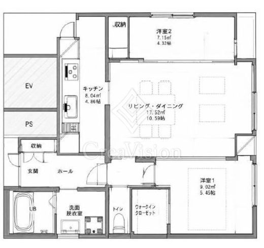 エクサス六番町　304号室　間取り