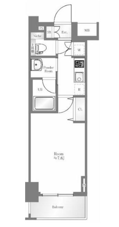 アクサスジーベック秋葉原　202号室　間取り