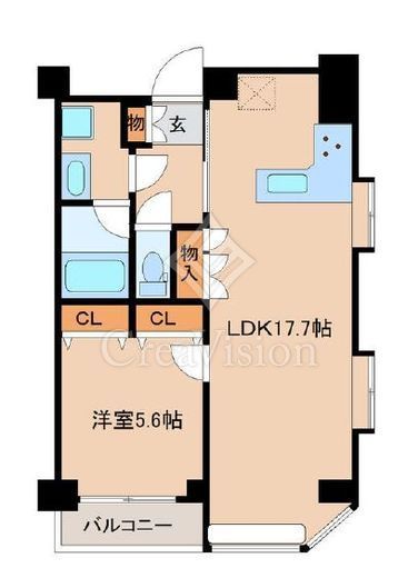 アクサスジーベック秋葉原　1101号室　間取り